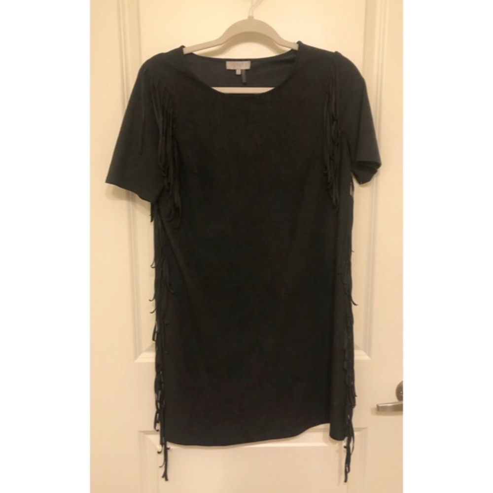 1. State Suede Fringe Dress